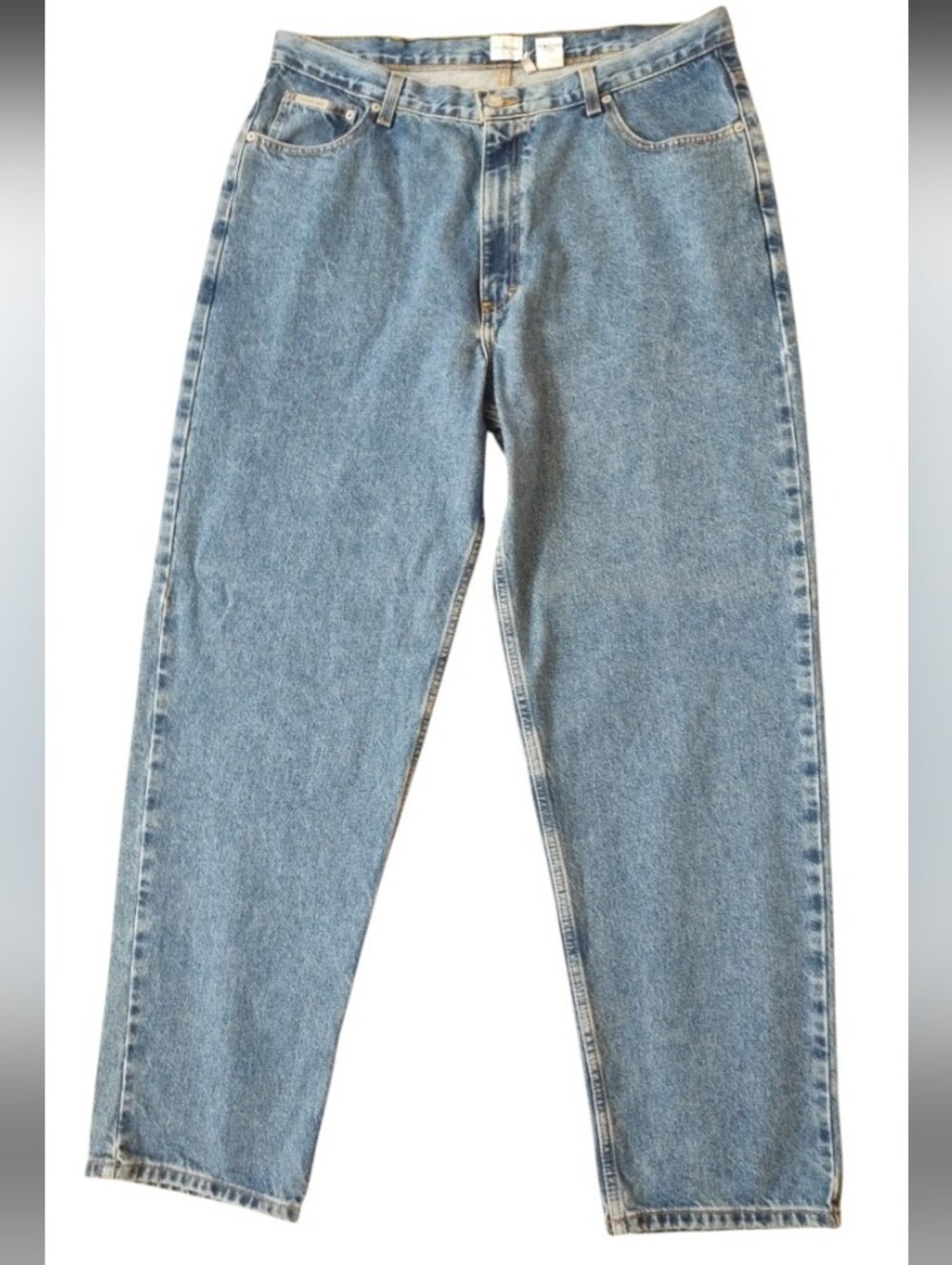 Vintage 90s Calvin Klein BMPP171 Easy Fit Jeans 38x32 Double Stone
